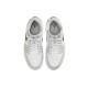 Кроссовки Nike Air Jordan 1 Mid женские высокие серые с черным логотипом Grey Fog BQ6472-015