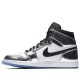 Кроссовки Nike Air Jordan 1 Retro High Pass the Torch бело-черные с серебристыми вставки AQ7476-016
