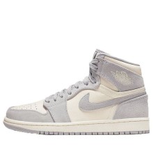 Кроссовки Nike Air Jordan 1 Atmosphere Grey серые высокие женские AH7389-101