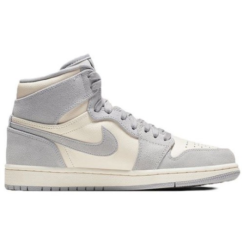 Кроссовки Nike Air Jordan 1 Atmosphere Grey серые высокие женские AH7389-101