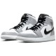 Кроссовки Nike Air Jordan 1 Mid Smoke Grey бело-серые с черными вставками 554724-092
