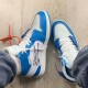 Кроссовки Nike Air Jordan 1 x Off-White Retro High OG UNC бело-голубые
