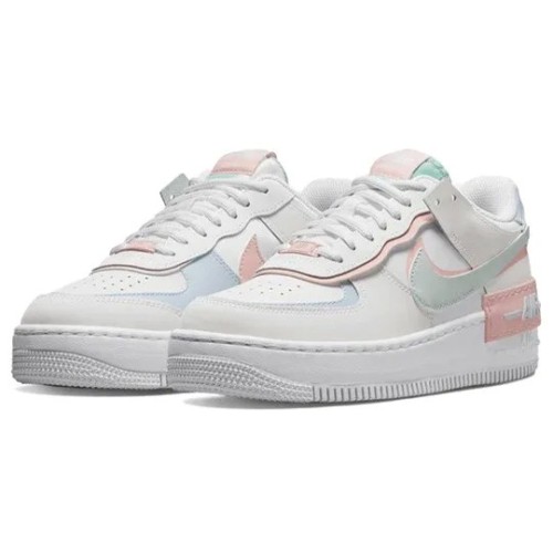 Кроссовки Nike Air Force 1 женские Shadow White Atmosphere Mint белые с мятным низкие CI0919-117