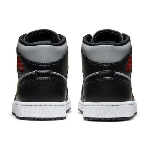 Кроссовки Nike Air Jordan 1 Mid черно-серые высокие Shadow 554724-096
