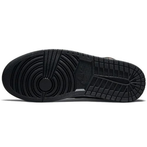 Кроссовки Nike Air Jordan 1 Mid черно-серые высокие Shadow 554724-096