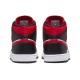 Nike Air Jordan 1 Mid Bred Toe черно-красные с белым 554724-079