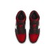 Nike Air Jordan 1 Mid Bred Toe черно-красные с белым 554724-079