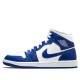 Nike Air Jordan 1 Mid женские бело-синие BQ6472-104