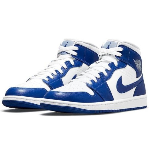 Nike Air Jordan 1 Mid женские бело-синие BQ6472-104