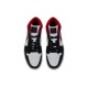 Кроссовки Nike Air Jordan 1 Mid черно-белые с бордовыми вставками Black Gym Red 554724-122