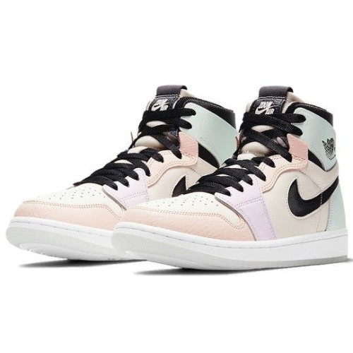 Кроссовки Nike Air Jordan 1 высокие женские светлые Zoom Air CMFT Light Violet CT0979-101