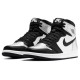 Кроссовки Nike Air Jordan 1 Retro высокие черно-белые с серебристыми вставками OG Silver Toe CD0461-001