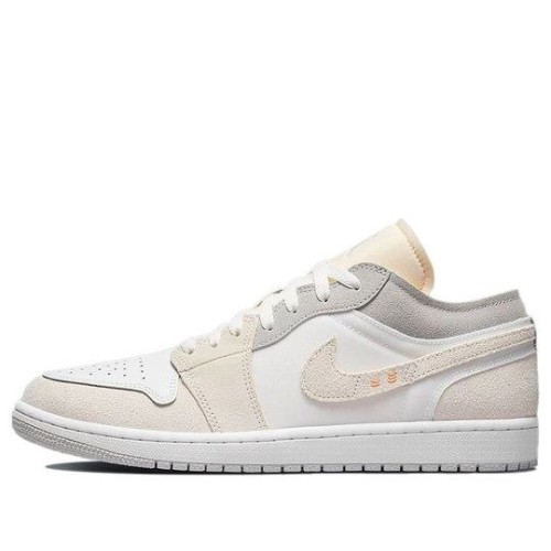 Кроссовки Nike Air Jordan 1 Low White Phantom бежевые низкие DN1635-100