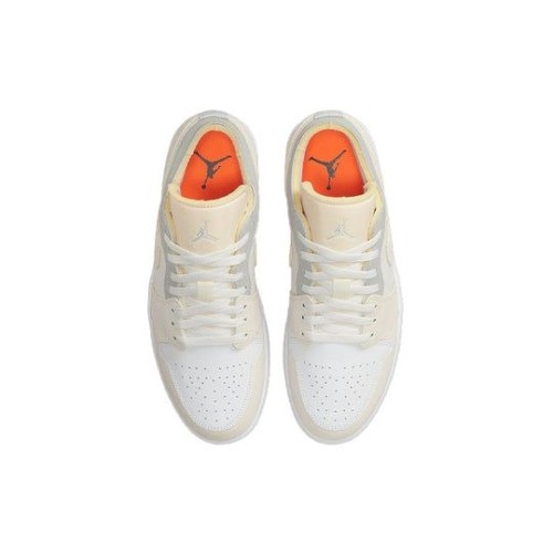 Кроссовки Nike Air Jordan 1 Low White Phantom бежевые низкие DN1635-100