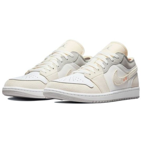 Кроссовки Nike Air Jordan 1 Low White Phantom бежевые низкие DN1635-100