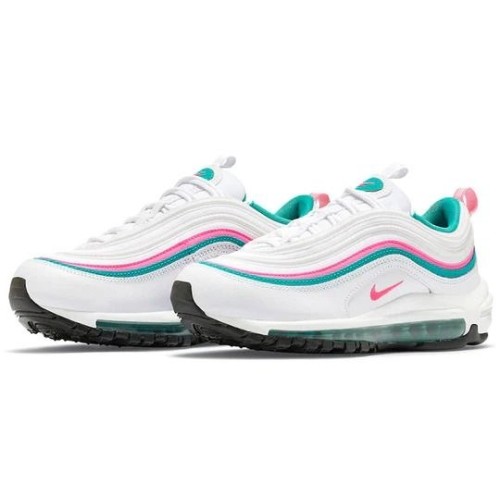 Nike Air Max Womens 97 White Pink Turbo Green DC5223-100 белые с разноцветными линями