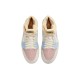 Кроссовки Nike Air Jordan 1 женские высокие светлые Pink Oxford Plum Fog DQ5092-651