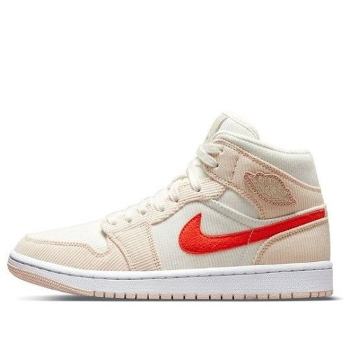 Nike Air Jordan 1 Mid SE Corduroy женские бежевые высокие DA8009-108