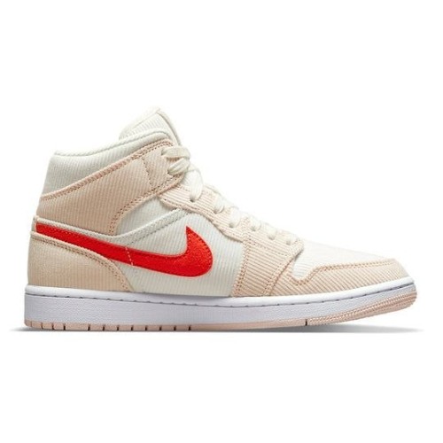 Nike Air Jordan 1 Mid SE Corduroy женские бежевые высокие DA8009-108