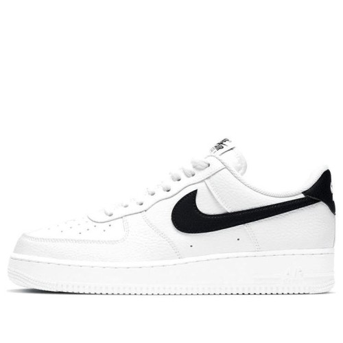 Кроссовки Nike Air Force 1 Low White and Black White Black Pebbled Leather черно-белые