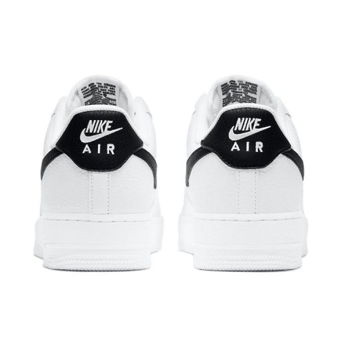 Кроссовки Nike Air Force 1 Low White and Black White Black Pebbled Leather черно-белые