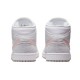 Кроссовки Nike Air Jordan 1 Womens Mid SE Light Iron Ore белые с серыми и розовыми вставками DN4045-001