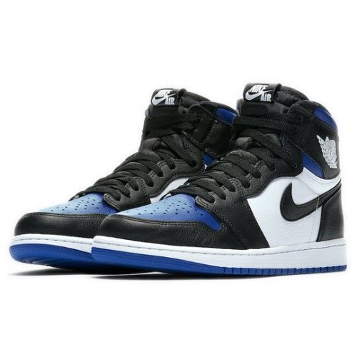 Nike Air Jordan 1 Retro High высокие черно-синие с белым OG Royal Toe 555088-041