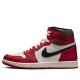 Кроссовки Nike Air Jordan 1 Retro черно-красные с белыми вставками Lost and Found DZ5485-612