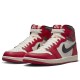 Кроссовки Nike Air Jordan 1 Retro черно-красные с белыми вставками Lost and Found DZ5485-612
