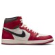 Кроссовки Nike Air Jordan 1 Retro черно-красные с белыми вставками Lost and Found DZ5485-612