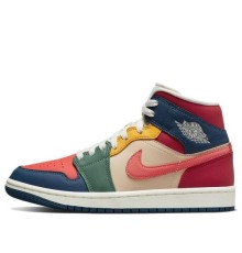 Кроссовки Nike Air Jordan 1 Mid женские разноцветные DN3738-400