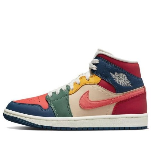 Кроссовки Nike Air Jordan 1 Mid женские разноцветные DN3738-400