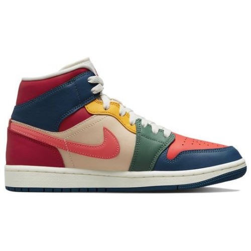 Кроссовки Nike Air Jordan 1 Mid женские разноцветные DN3738-400