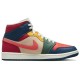 Кроссовки Nike Air Jordan 1 Mid женские разноцветные DN3738-400