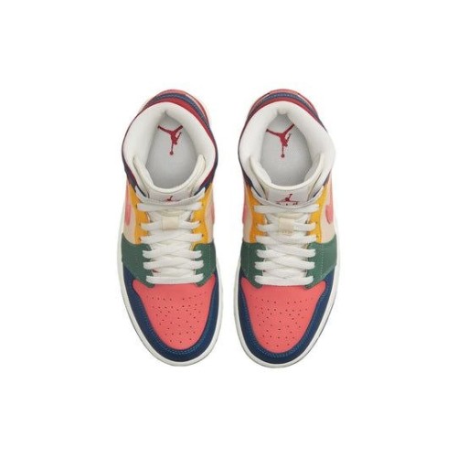 Кроссовки Nike Air Jordan 1 Mid женские разноцветные DN3738-400