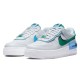 Кроссовки Nike Air Force 1 женские Shadow Photon Dust Malachite серые с зеленым низкие CI0919-004