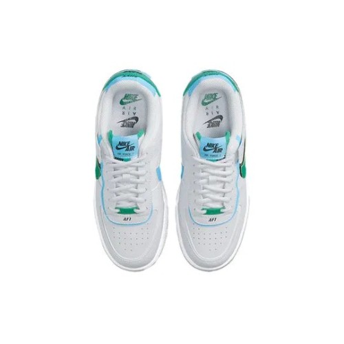 Кроссовки Nike Air Force 1 женские Shadow Photon Dust Malachite серые с зеленым низкие CI0919-004
