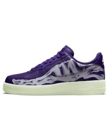 Кроссовки Nike Air Force 1 Low 07 QS Purple Skeleton Halloween фиолетовые низкие