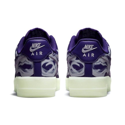 Кроссовки Nike Air Force 1 Low 07 QS Purple Skeleton Halloween фиолетовые низкие