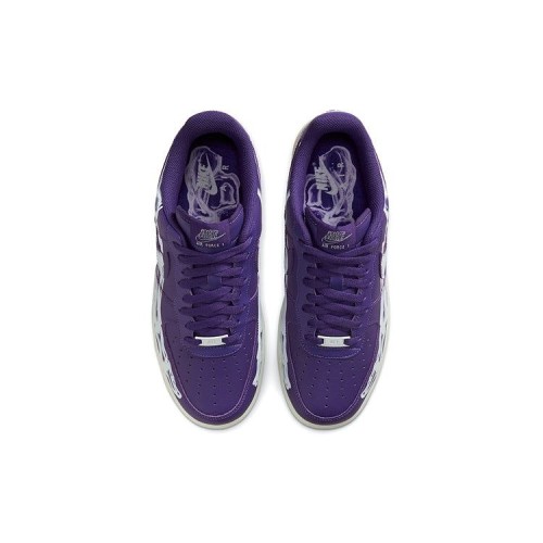 Кроссовки Nike Air Force 1 Low 07 QS Purple Skeleton Halloween фиолетовые низкие