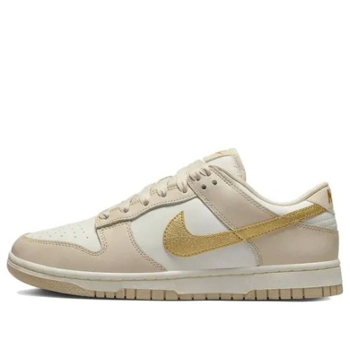 Кроссовки Nike Dunk Gold Swoosh бело-бежевые