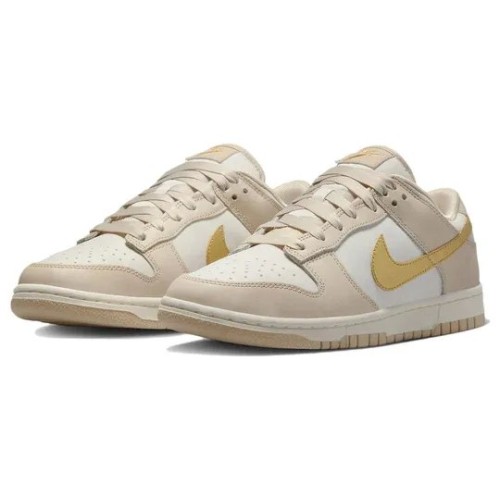 Кроссовки Nike Dunk Gold Swoosh бело-бежевые