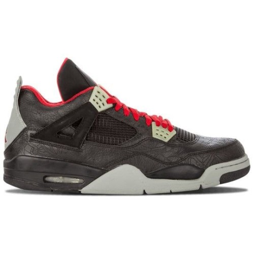 Кроссовки Nike Air Jordan 4 Retro Rare Air Laser черные с серыми вставками 312255-061