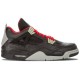 Кроссовки Nike Air Jordan 4 Retro Rare Air Laser черные с серыми вставками 312255-061