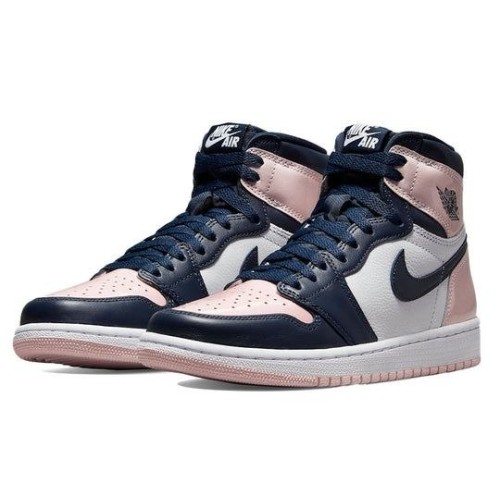 Кроссовки Nike Air Jordan 1 Retro женские высокие черные с розовым DD9335-641