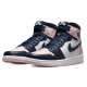 Кроссовки Nike Air Jordan 1 Retro женские высокие черные с розовым DD9335-641