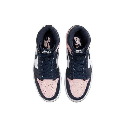 Кроссовки Nike Air Jordan 1 Retro женские высокие черные с розовым DD9335-641