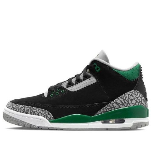 Кроссовки Nike Air Jordan 3 Retro Pine Green черно-зеленые низкие CT8532-030