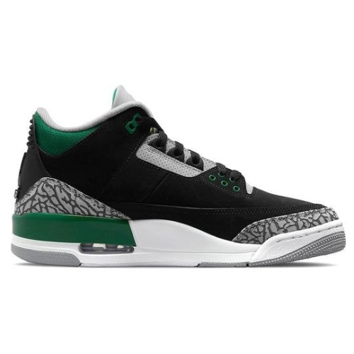Кроссовки Nike Air Jordan 3 Retro Pine Green черно-зеленые низкие CT8532-030