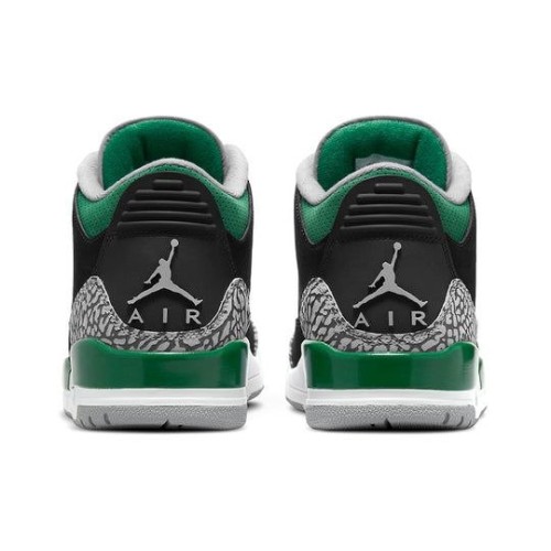 Кроссовки Nike Air Jordan 3 Retro Pine Green черно-зеленые низкие CT8532-030